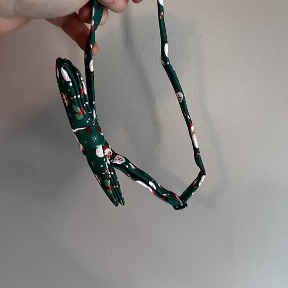 Bowtie For Men Christmas Santa Green Adjustable - Picture 4 of 4